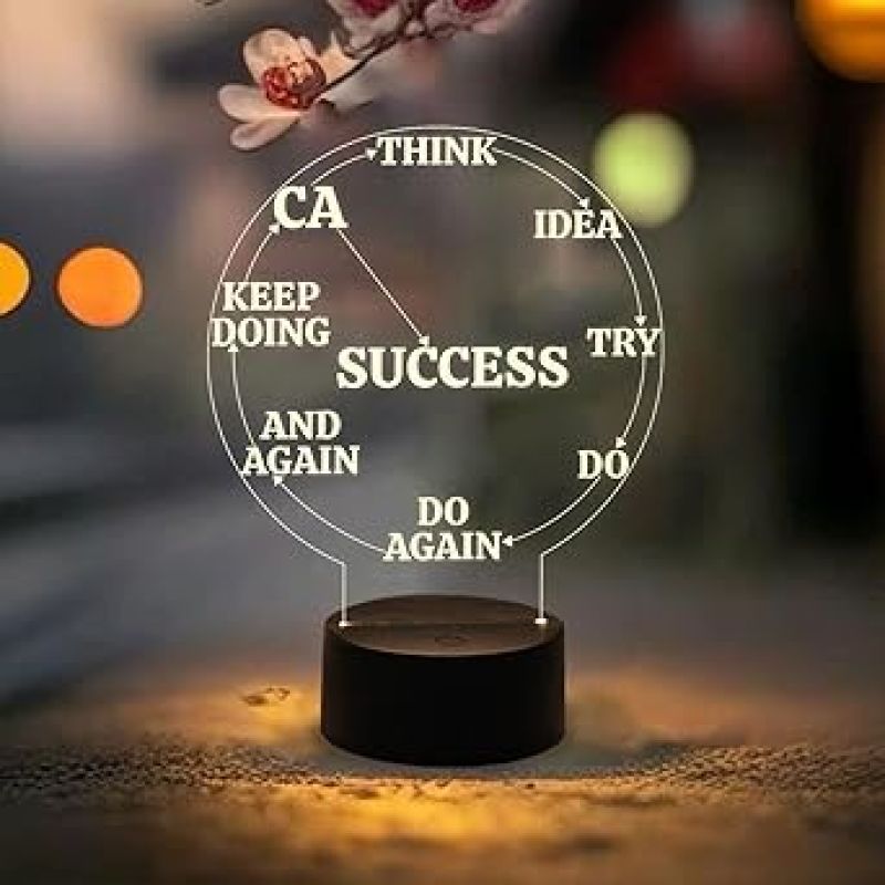 Motivational Night Lamp Best Gift for CA Student  Chartered Accountant Gift Lamp with Warm White Light  CA Aspirants Gift